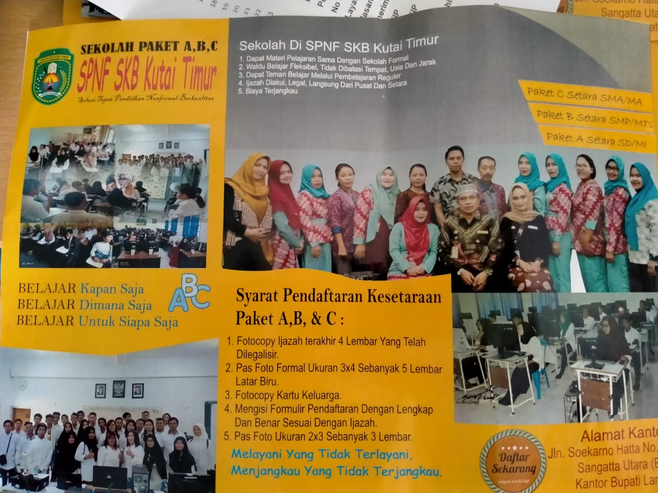 Buka Pendaftaran Hingga November 2020, SPNF Kutim Bisa Jadi Pilihan